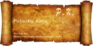 Pulszky Kata névjegykártya